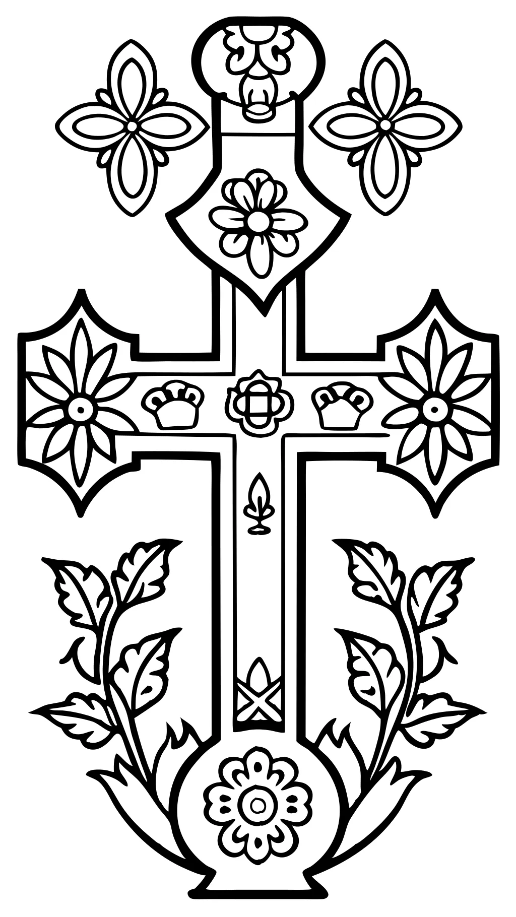 easter crosses coloring pages